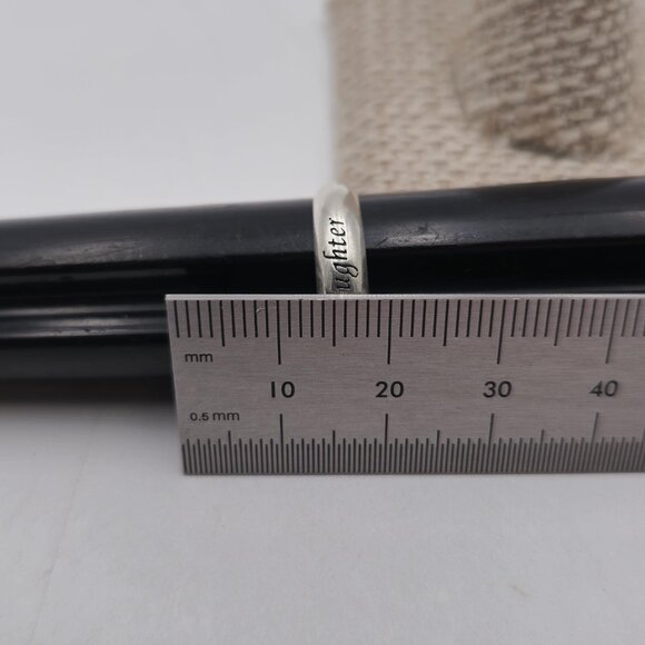 Size 8 Sterling Silver Daughter Band Ring A3793 - Picture 5 of 6